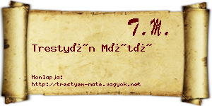 Trestyén Máté névjegykártya